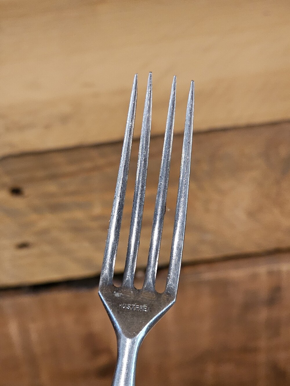 Vintage 50s MCM Anton Wingen Jr. Natural Horn Cutlery Set - 6 Forks & 3 Knives - Picture 12 of 16